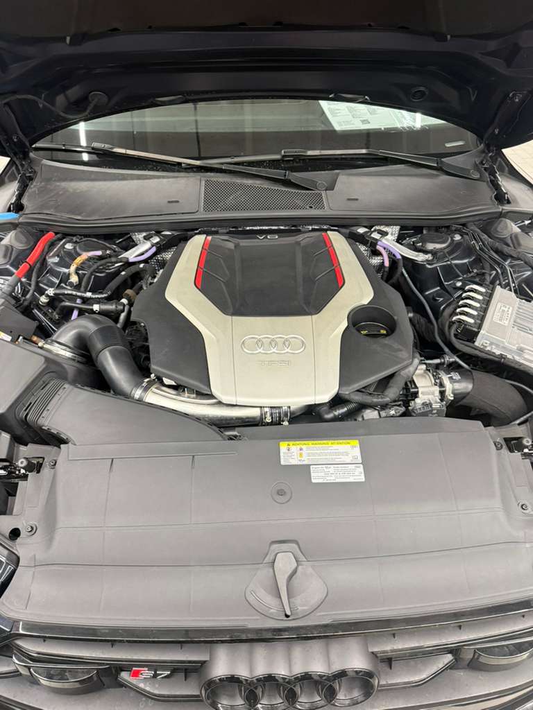 Audi S7 engine bay reviewed during inspection