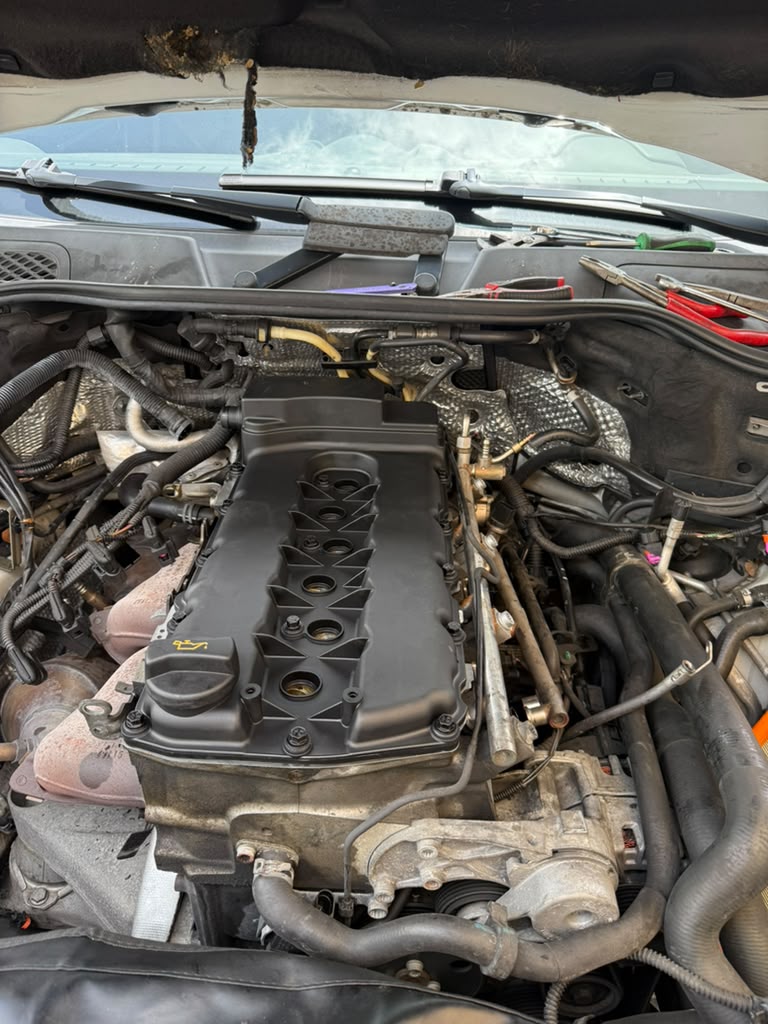 Porsche valve cover reinstalled